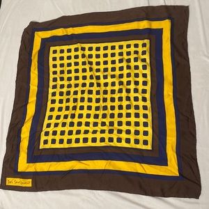 1970s Vintage Yves Saint Laurent YSL silk scarf